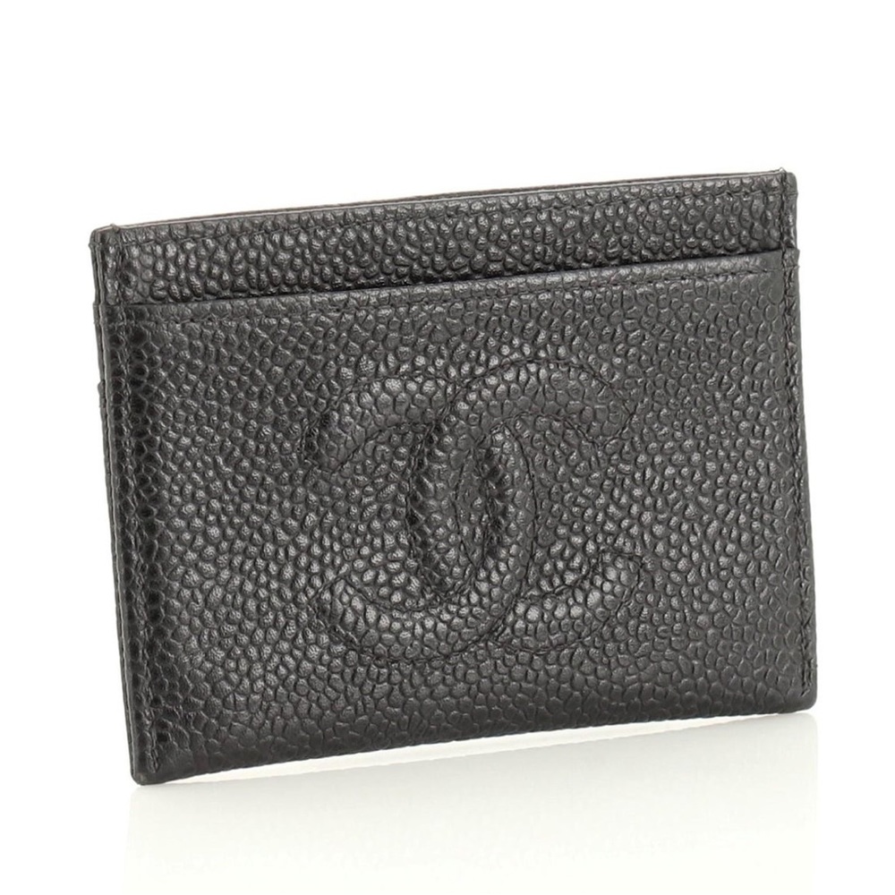 Chanel Black Caviar Leather Card Holder